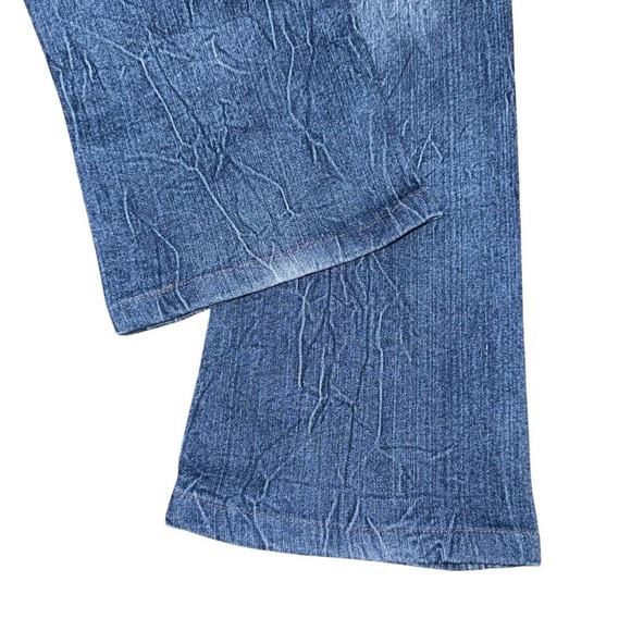 Paris Blues Y2K Bootcut Distressed Jeans Women’s Size 7 (29x29.5) Blue Low Rise - Picture 5 of 7
